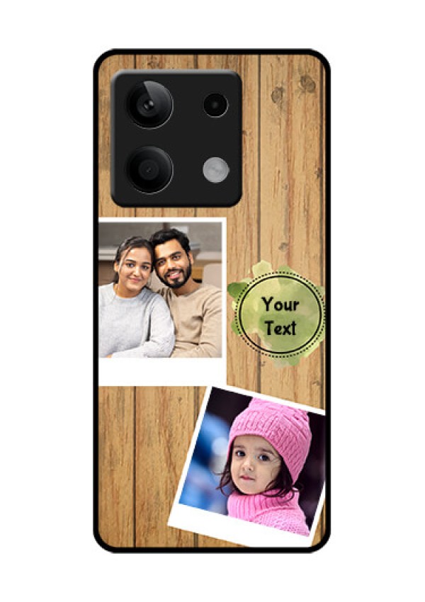 Xiaomi Redmi Note 13 5G Custom Glass Phone Case - Wooden Texture Design