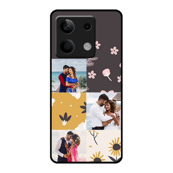 Xiaomi Redmi Note 13 5G Custom Glass Phone Case - 3 Images With Floral Design Xiaomi Redmi Note 13 5G Custom Glass Phone Case - 3 Images With Floral Design
