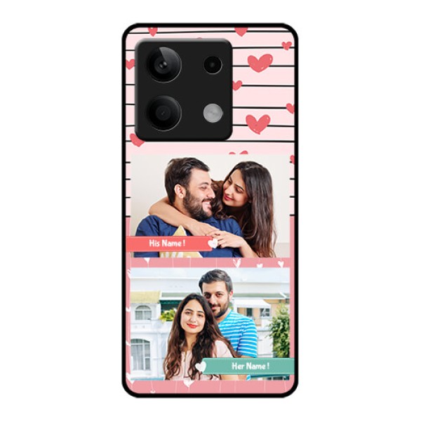 Xiaomi Redmi Note 13 5G Custom Glass Phone Case - Photo With Heart Design Xiaomi Redmi Note 13 5G Custom Glass Phone Case - Photo With Heart Design