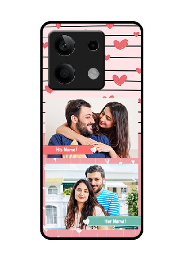 Xiaomi Redmi Note 13 5G Custom Glass Phone Case - Photo With Heart Design