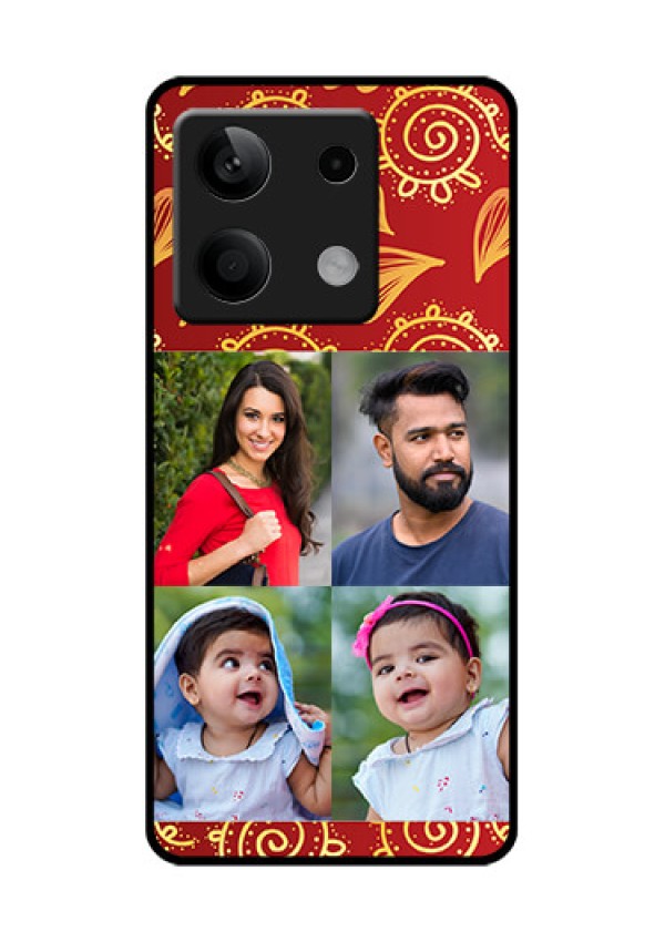 Xiaomi Redmi Note 13 5G Custom Glass Phone Case - 4 Image Traditional Design