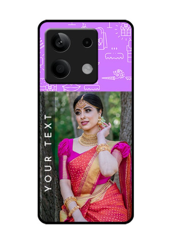 Xiaomi Redmi Note 13 5G Custom Glass Phone Case - Birthday Icons Design