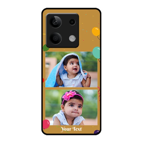 Xiaomi Redmi Note 13 5G Custom Glass Phone Case - Image Holder With Birthday Celebrations Design Xiaomi Redmi Note 13 5G Custom Glass Phone Case - Image Holder With Birthday Celebrations Design