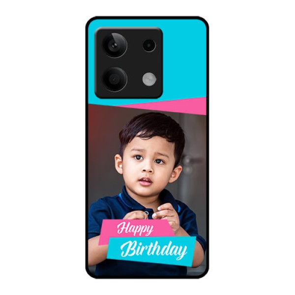 Xiaomi Redmi Note 13 5G Custom Glass Phone Case - Image Holder With 2 Color Design
