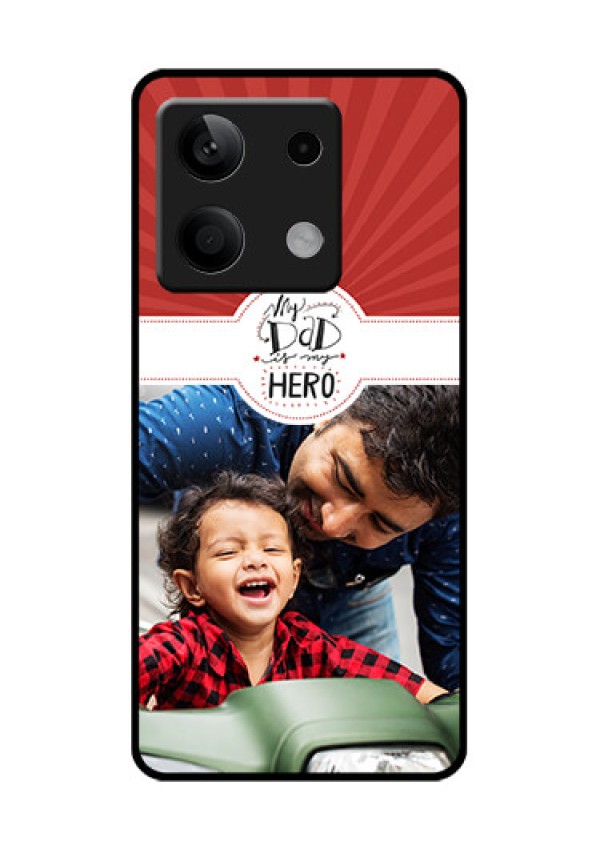 Xiaomi Redmi Note 13 5G Custom Glass Phone Case - My Dad Hero Design