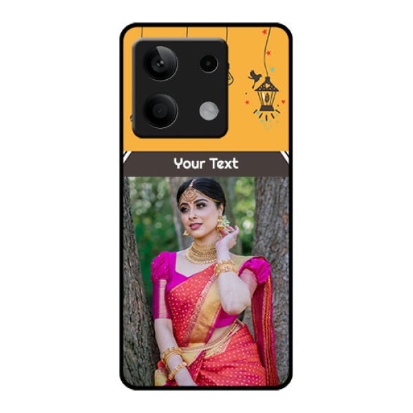 Xiaomi Redmi Note 13 5G Custom Glass Phone Case - With Family Picture And Icons
