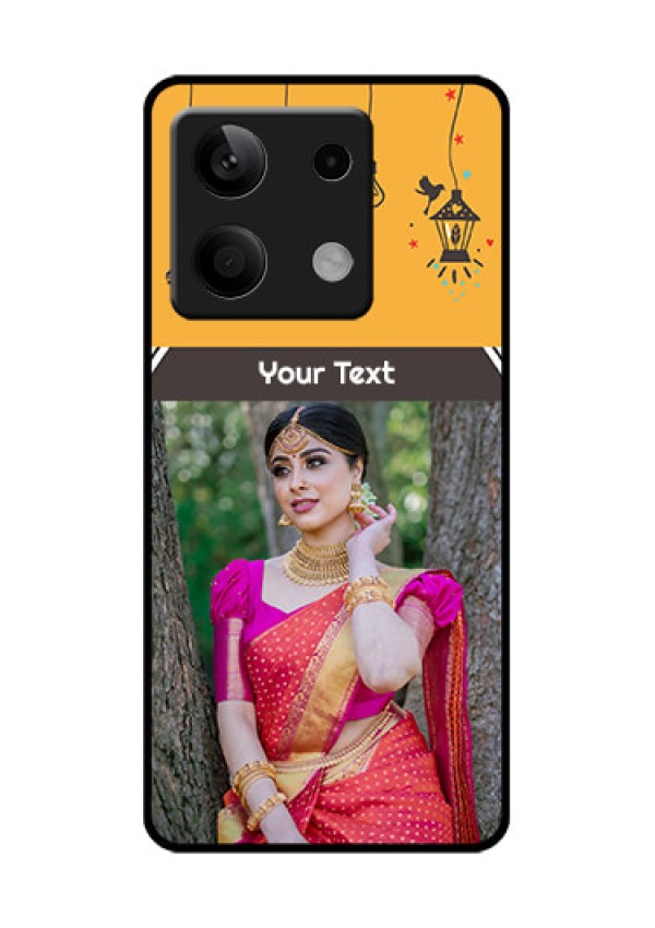 Xiaomi Redmi Note 13 5G Custom Glass Phone Case - With Family Picture And Icons