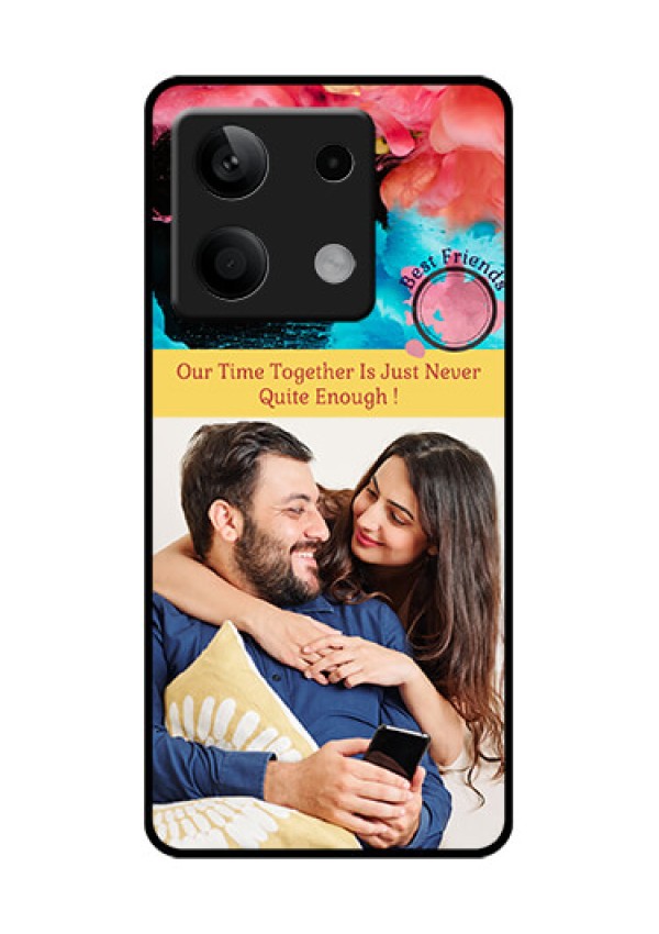 Xiaomi Redmi Note 13 5G Custom Glass Phone Case - Quote With Acrylic Painting Design