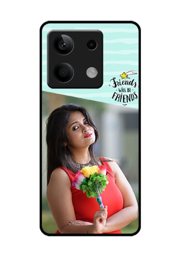 Xiaomi Redmi Note 13 5G Custom Glass Phone Case - Friends Picture Icon Design