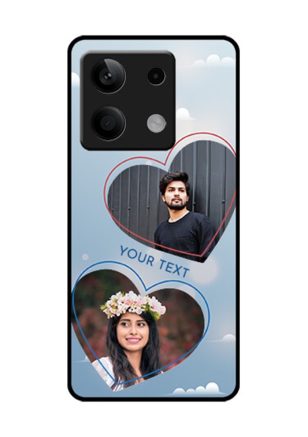 Xiaomi Redmi Note 13 5G Custom Glass Phone Case - Blue Color Couple Design