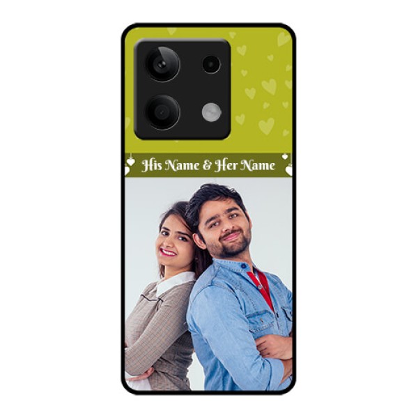 Xiaomi Redmi Note 13 5G Custom Glass Phone Case - You & Me Heart Design Xiaomi Redmi Note 13 5G Custom Glass Phone Case - You & Me Heart Design