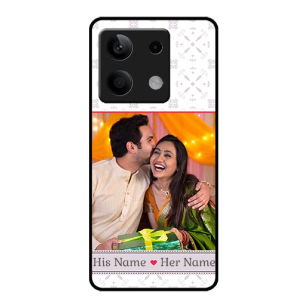 Xiaomi Redmi Note 13 5G Custom Glass Phone Case - With Photo And Ethnic Design Xiaomi Redmi Note 13 5G Custom Glass Phone Case - With Photo And Ethnic Design