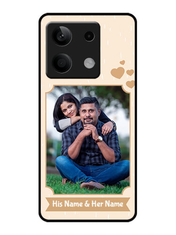 Custom Xiaomi Redmi Note 13 5G Custom Glass Phone Case - With Confetti Love Design