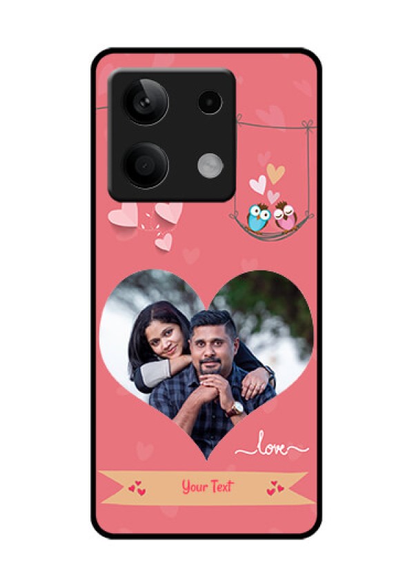Xiaomi Redmi Note 13 5G Custom Glass Phone Case - Peach Color Love Design