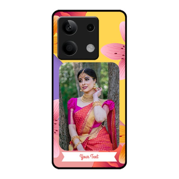Xiaomi Redmi Note 13 5G Custom Glass Phone Case - 3 Image With Vintage Floral Design Xiaomi Redmi Note 13 5G Custom Glass Phone Case - 3 Image With Vintage Floral Design