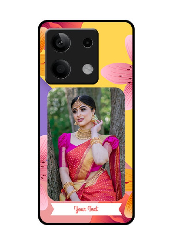 Xiaomi Redmi Note 13 5G Custom Glass Phone Case - 3 Image With Vintage Floral Design