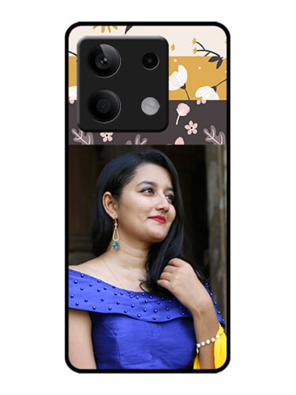 Custom Xiaomi Redmi Note 13 5G Custom Glass Phone Case - Stylish Floral Design