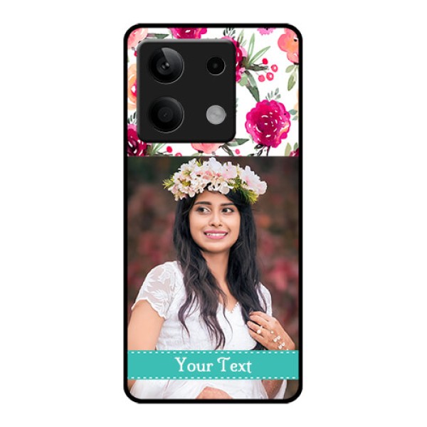 Xiaomi Redmi Note 13 5G Custom Glass Phone Case - Water Colors Floral Design Xiaomi Redmi Note 13 5G Custom Glass Phone Case - Water Colors Floral Design