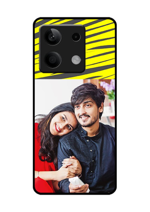 Xiaomi Redmi Note 13 5G Custom Glass Phone Case - Yellow Abstract Design