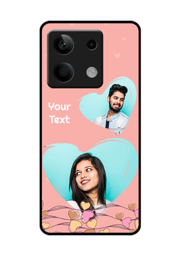 Xiaomi Redmi Note 13 5G Custom Glass Phone Case - Love Doodle Design
