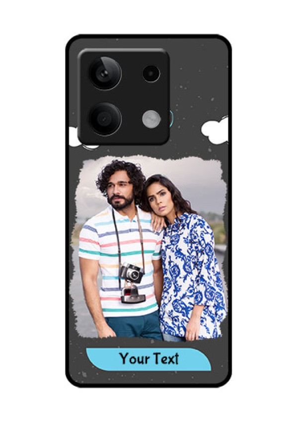 Xiaomi Redmi Note 13 5G Custom Glass Phone Case - Splashes With Love Doodles Design