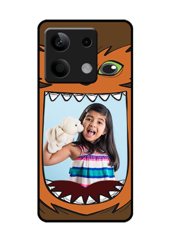 Xiaomi Redmi Note 13 5G Custom Glass Phone Case - Owl Monster Back Case Design