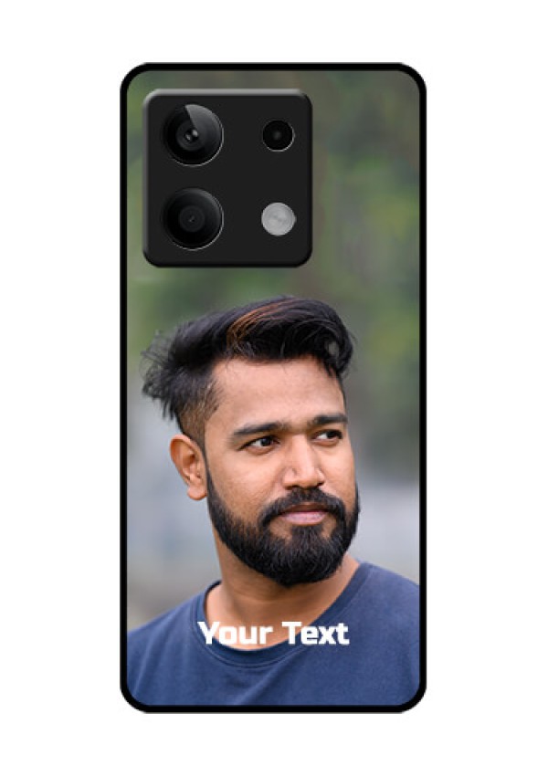 Xiaomi Redmi Note 13 5G Custom Glass Phone Case - Photo With Text Design