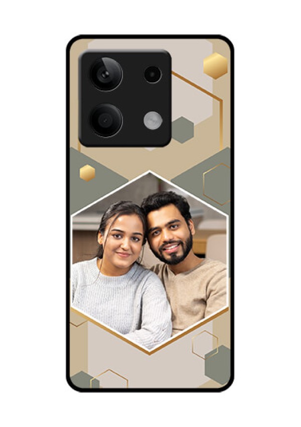 Xiaomi Redmi Note 13 5G Custom Glass Phone Case - Stylish Hexagon Pattern Design