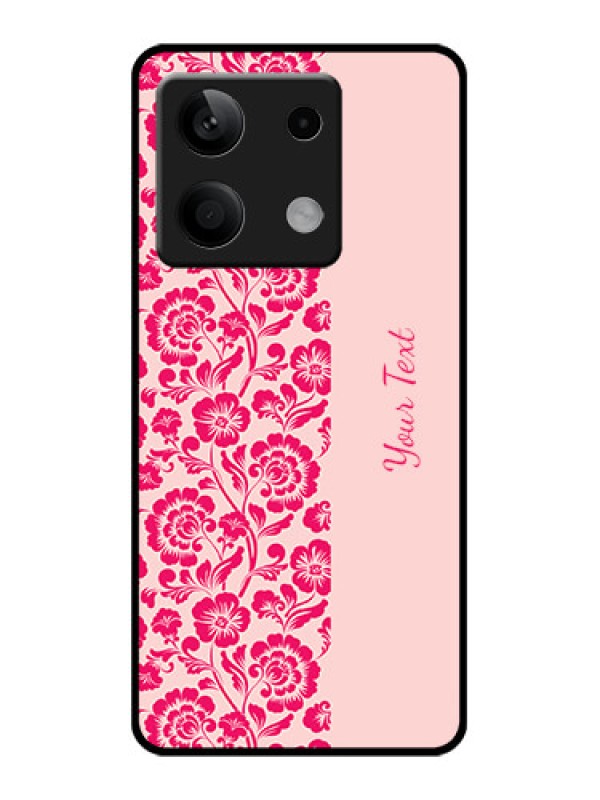 Custom Xiaomi Redmi Note 13 5G Custom Glass Phone Case - Attractive Floral Pattern Design