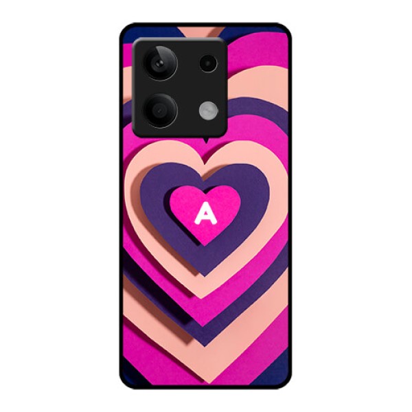 Xiaomi Redmi Note 13 5G Custom Glass Phone Case - Cute Heart Pattern Design