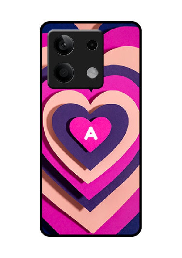 Xiaomi Redmi Note 13 5G Custom Glass Phone Case - Cute Heart Pattern Design