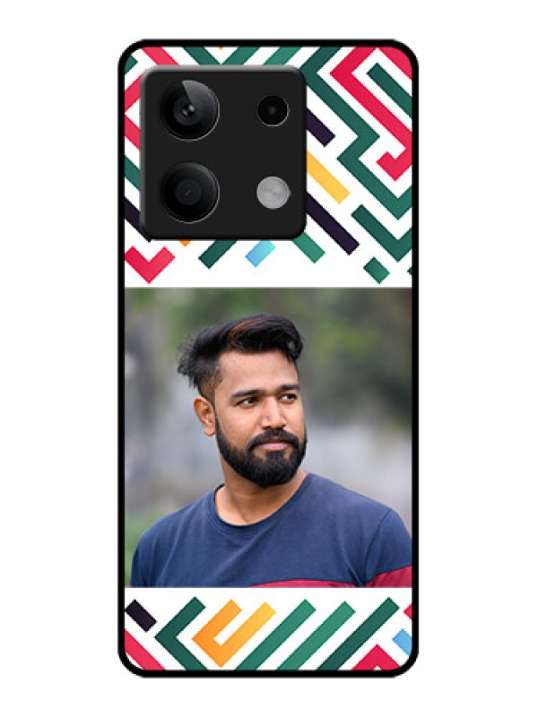 Custom Xiaomi Redmi Note 13 5G Custom Glass Phone Case - Colorful Maze Pattern Design
