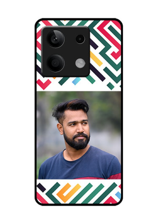Xiaomi Redmi Note 13 5G Custom Glass Phone Case - Colorful Maze Pattern Design