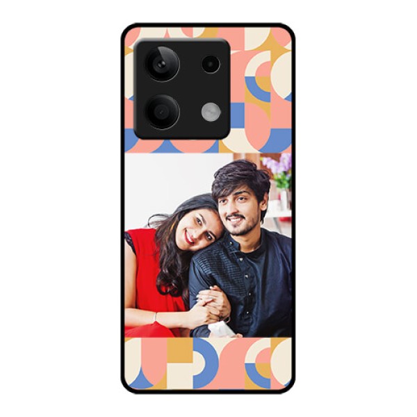 Xiaomi Redmi Note 13 5G Custom Glass Phone Case - Semi - Circle Maze Pattern Design Xiaomi Redmi Note 13 5G Custom Glass Phone Case - Semi - Circle Maze Pattern Design