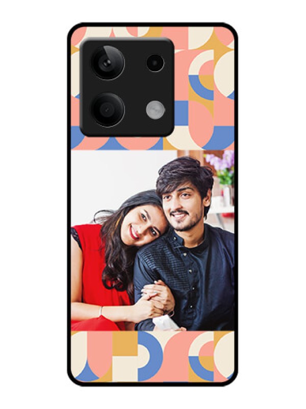 Custom Xiaomi Redmi Note 13 5G Custom Glass Phone Case - Semi - Circle Maze Pattern Design