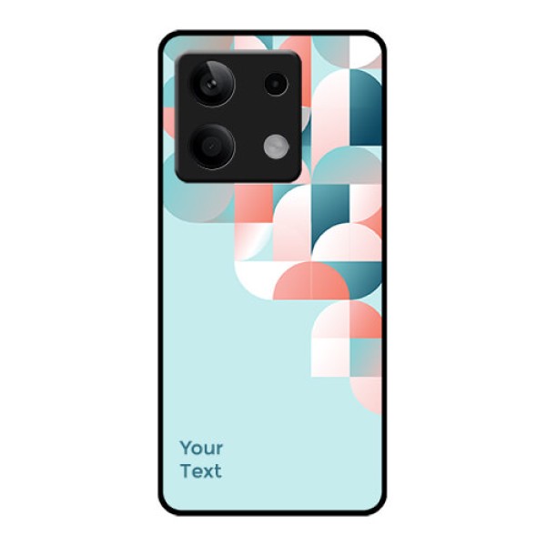 Xiaomi Redmi Note 13 5G Custom Glass Phone Case - Stylish Semi - Circle Pattern Design