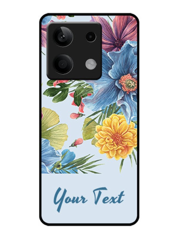 Custom Xiaomi Redmi Note 13 5G Custom Glass Phone Case - Stunning Watercolored Flowers Painting Design