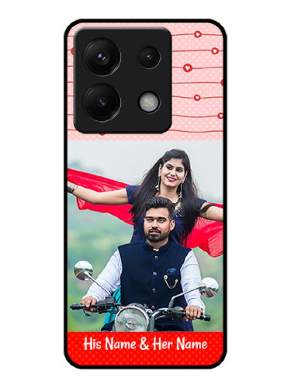 Custom Xiaomi Redmi Note 13 Pro 5G Custom Glass Phone Case - Red Pattern Case Design