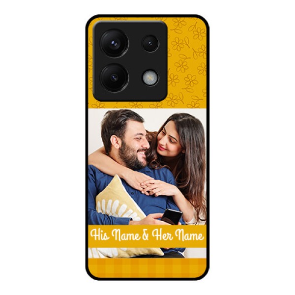 Xiaomi Redmi Note 13 Pro 5G Custom Glass Phone Case - Yellow Floral Design Xiaomi Redmi Note 13 Pro 5G Custom Glass Phone Case - Yellow Floral Design