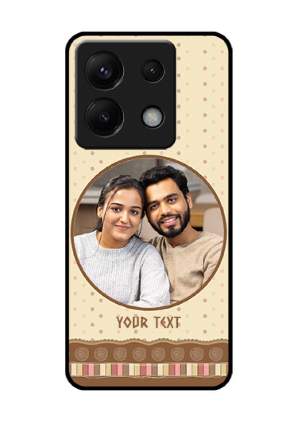 Xiaomi Redmi Note 13 Pro 5G Custom Glass Phone Case - Brown Dotted Mobile Case Design