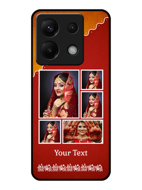 Custom Xiaomi Redmi Note 13 Pro 5G Custom Glass Phone Case - Wedding Pic Upload Design