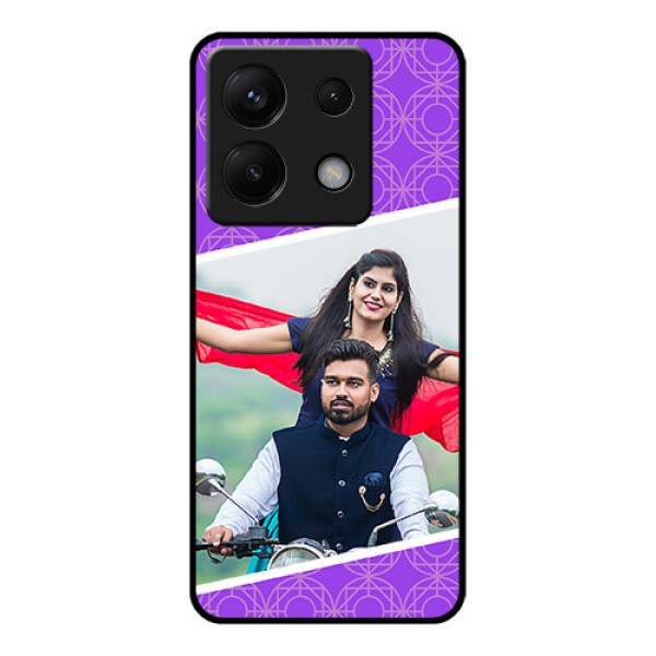 Xiaomi Redmi Note 13 Pro 5G Custom Glass Phone Case - Violet Color Pattern Design Xiaomi Redmi Note 13 Pro 5G Custom Glass Phone Case - Violet Color Pattern Design