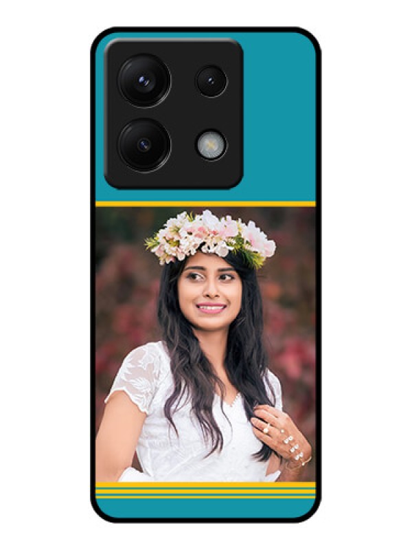 Custom Xiaomi Redmi Note 13 Pro 5G Custom Glass Phone Case - Yellow & Blue Design