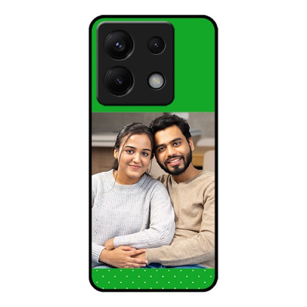 Xiaomi Redmi Note 13 Pro 5G Custom Glass Phone Case - Green Pattern Design