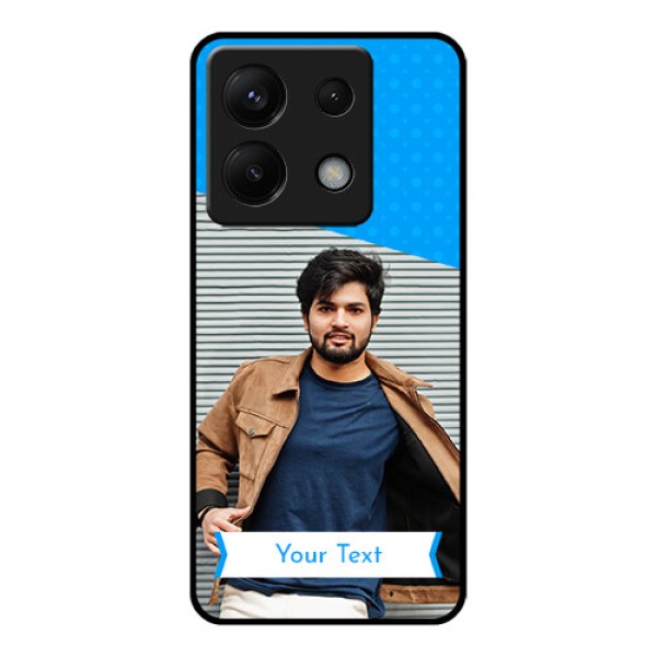 Xiaomi Redmi Note 13 Pro 5G Custom Glass Phone Case - Simple Blue Color Design Xiaomi Redmi Note 13 Pro 5G Custom Glass Phone Case - Simple Blue Color Design