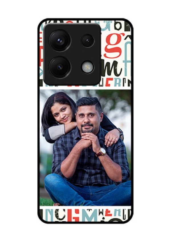 Xiaomi Redmi Note 13 Pro 5G Custom Glass Phone Case - Alphabet Design