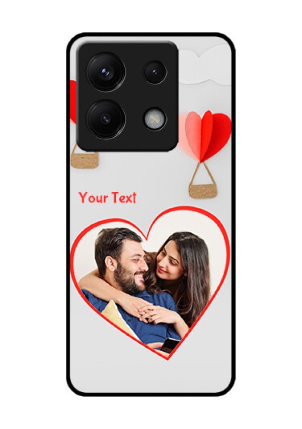 Xiaomi Redmi Note 13 Pro 5G Custom Glass Phone Case - Parachute Love Design