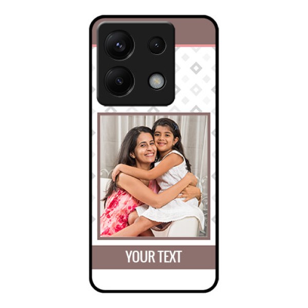 Xiaomi Redmi Note 13 Pro 5G Custom Glass Phone Case - Simple Diamond Design Xiaomi Redmi Note 13 Pro 5G Custom Glass Phone Case - Simple Diamond Design