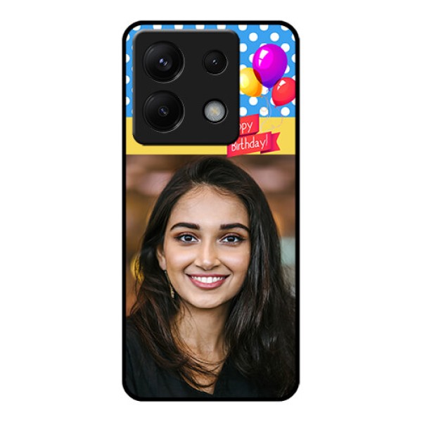 Xiaomi Redmi Note 13 Pro 5G Custom Glass Phone Case - Happy Birthday Design