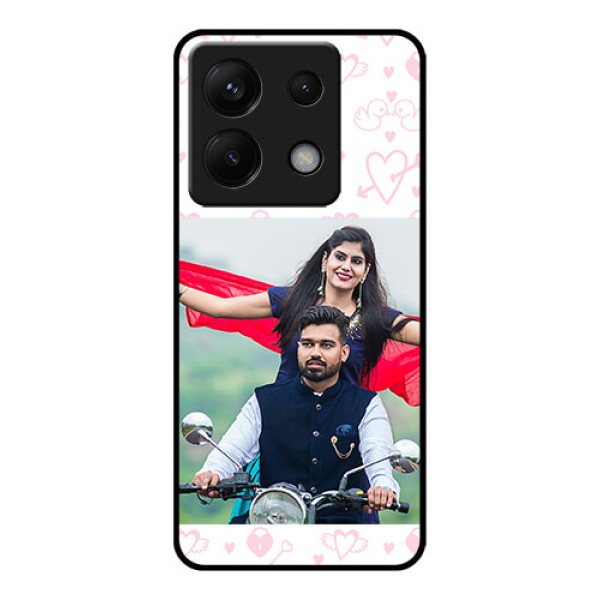 Xiaomi Redmi Note 13 Pro 5G Custom Glass Phone Case - Pink Flying Heart Design Xiaomi Redmi Note 13 Pro 5G Custom Glass Phone Case - Pink Flying Heart Design